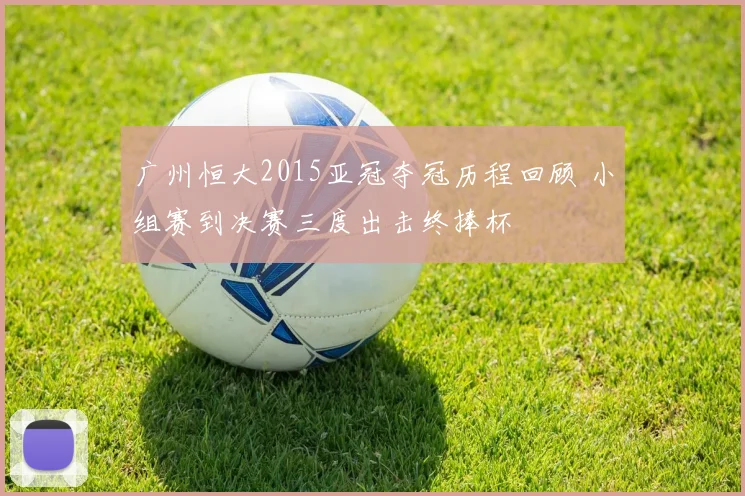 广州恒大2015亚冠夺冠历程回顾 小组赛到决赛三度出击终捧杯