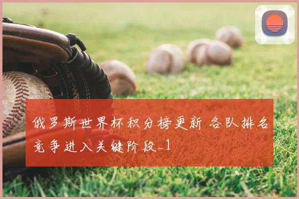 俄罗斯世界杯积分榜更新 各队排名竞争进入关键阶段_1
