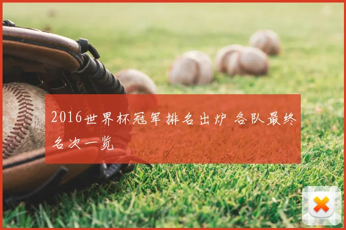 2016世界杯冠军排名出炉 各队最终名次一览
